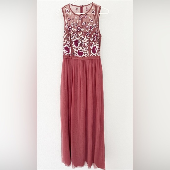 BHLDN Mauve Floral Dress - Picture 1 of 5